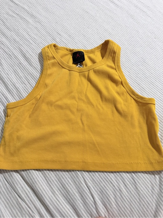 Jordan Tops - Jordan Mustard Ribbed Cropped Tank